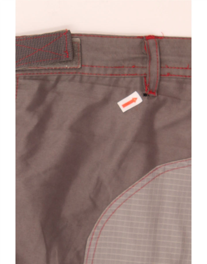 SLAM Mens Cargo Shorts Large W38 Grey Pinstripe Polyester Vintage Slam and Second-Hand Slam from Messina Hembry 