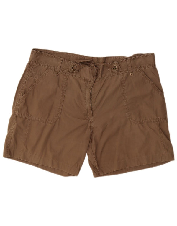 Marks & Spencer Womens Cargo Shorts UK 16 Large W34  Khaki Cotton