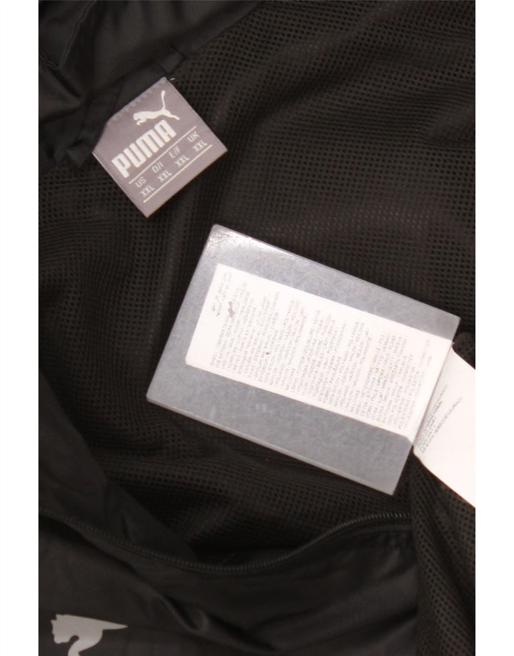 Мужская дождевик с капюшоном PUMA UK 44 2XL, черный нейлон