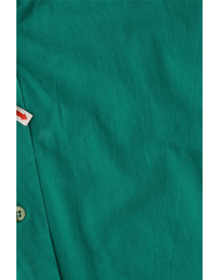 Женская блузка-рубашка без рукавов VINTAGE UK 12, средний бирюзовый цвет