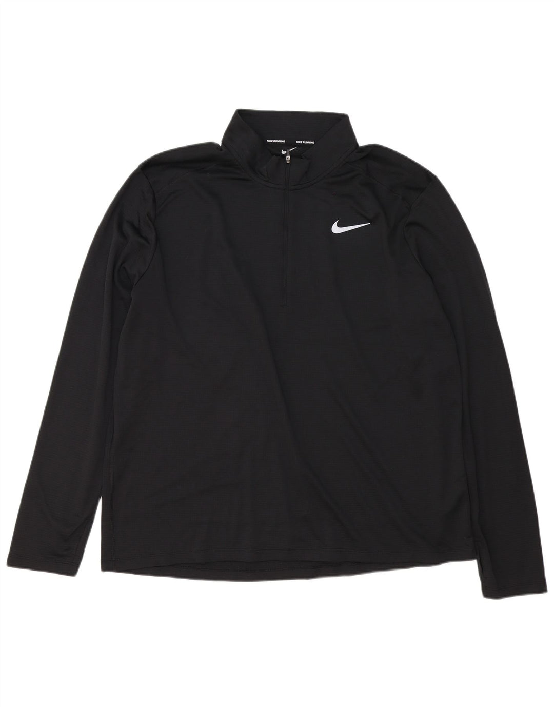 Мужской пуловер с воротником на молнии Nike Dri Fit 2XL, черный полиэстер