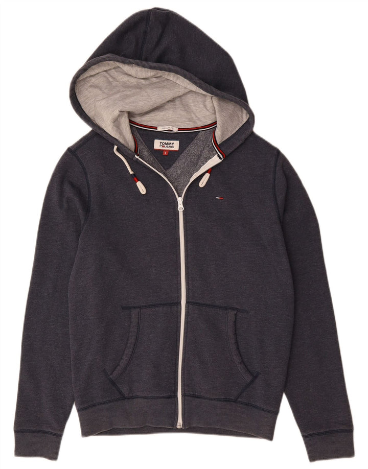 Мужской свитер с капюшоном и молнией Tommy Hilfiger, маленький, темно-синий