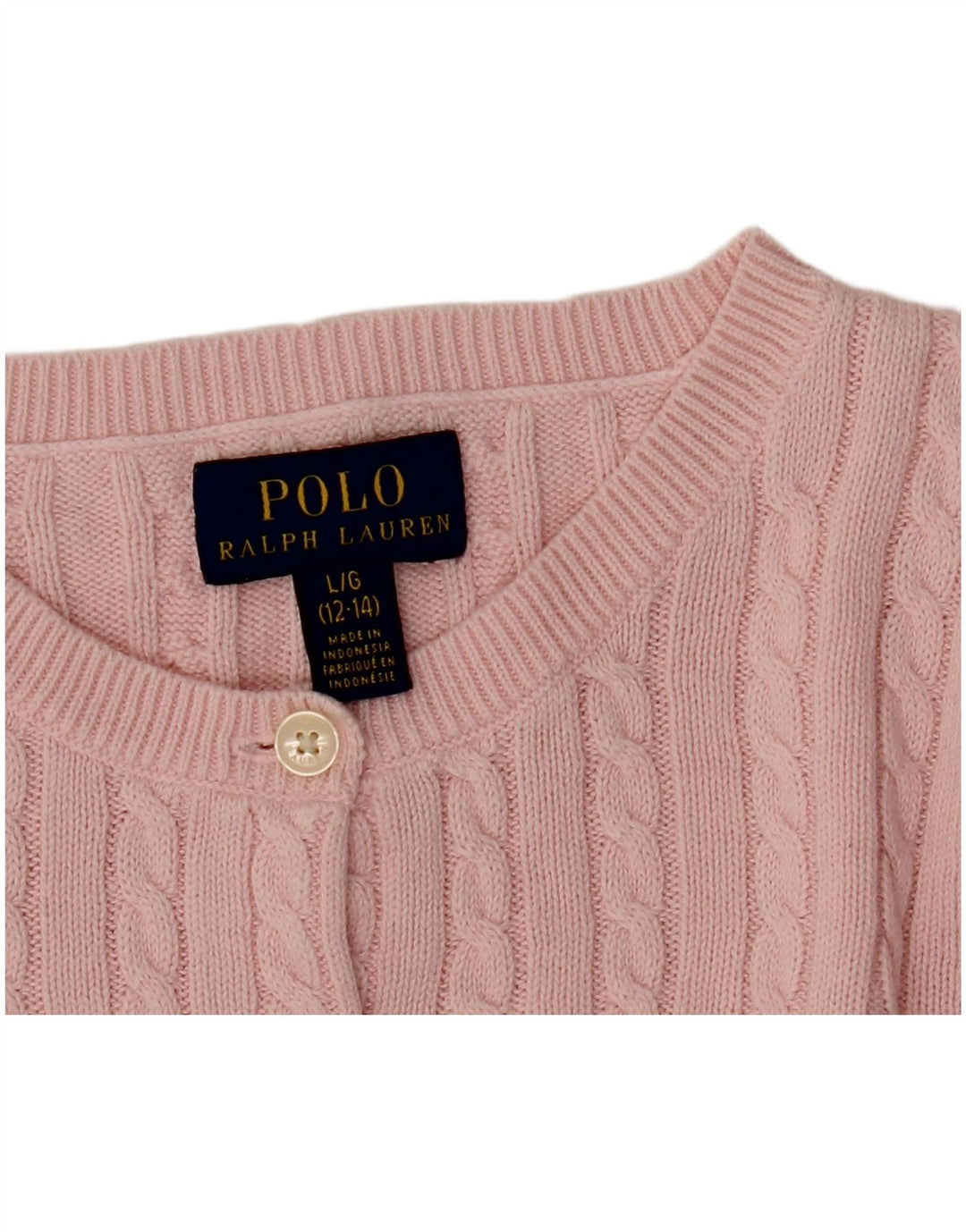 Кардиган-свитер для девочек POLO RALPH LAUREN, 12–13 лет, большой, розовый