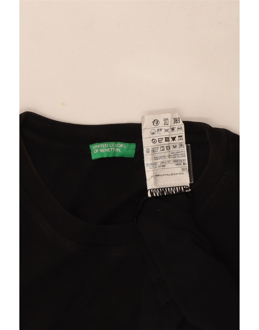 Мужская футболка Benetton, большой черный хлопок