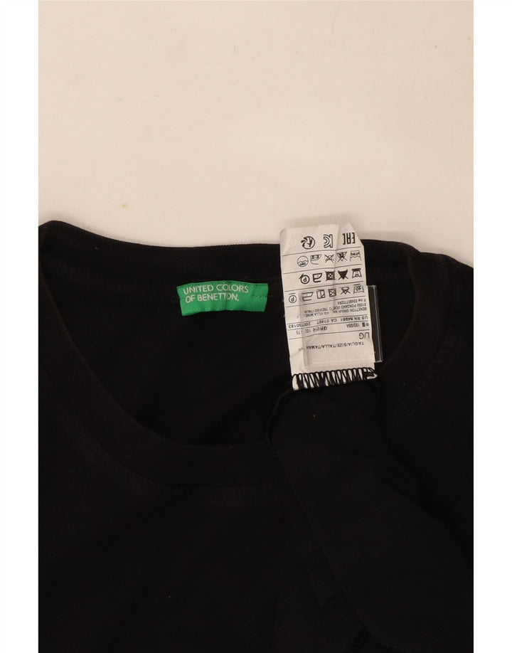 Мужская футболка Benetton, большой черный хлопок