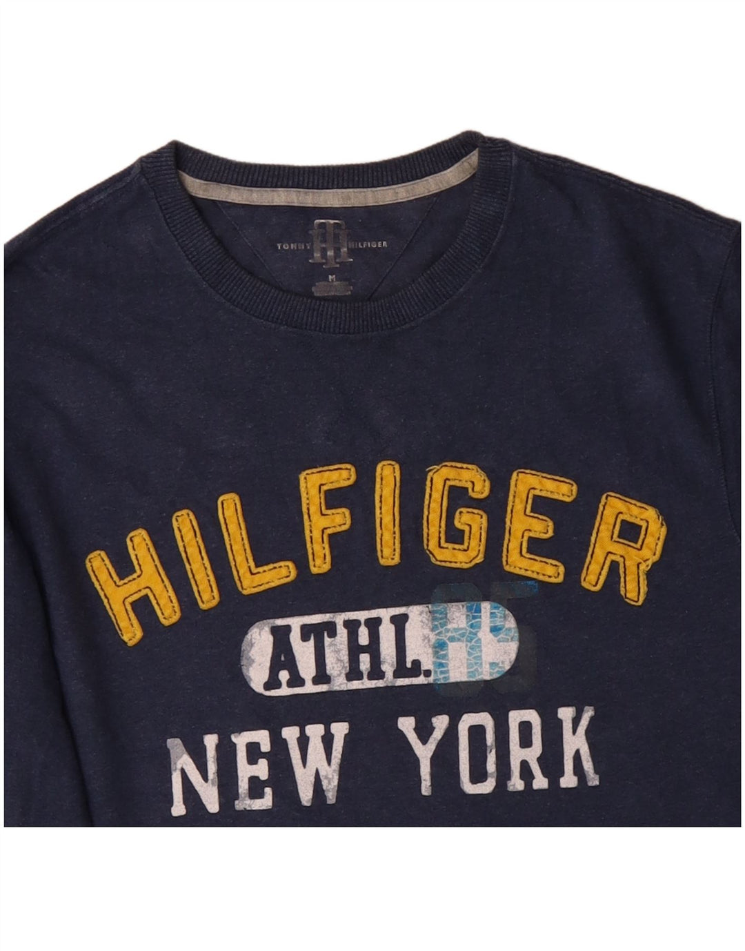 TOMMY HILFIGER Мужской топ с длинным рукавом New York с рисунком, средний темно-синий