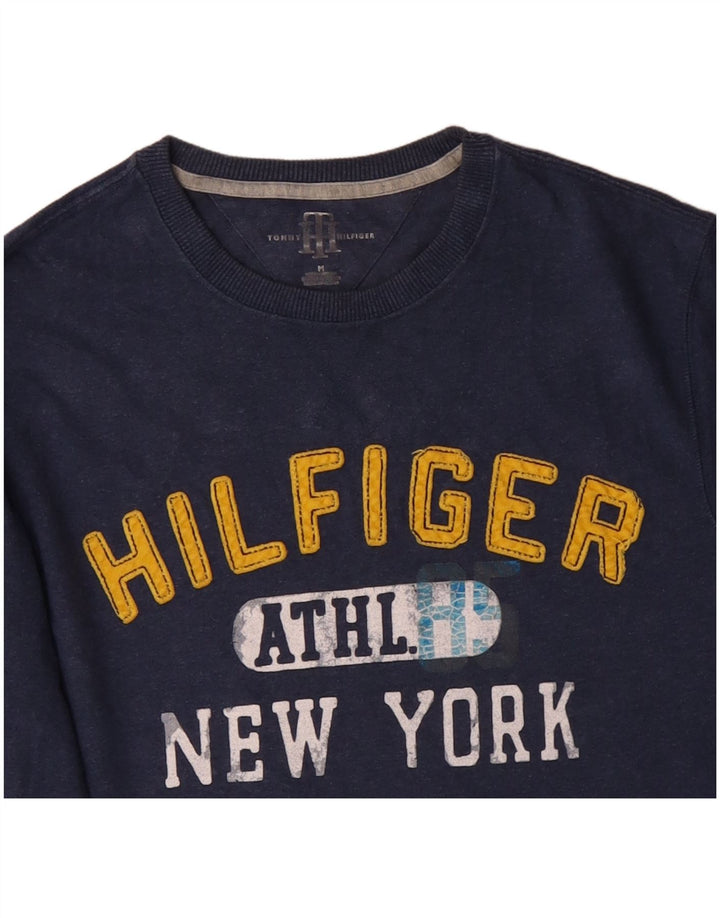 TOMMY HILFIGER Мужской топ с длинным рукавом New York с рисунком, средний темно-синий