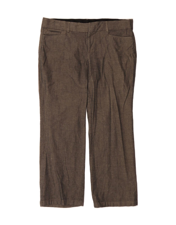 DOCKERS Womens Straight Casual Trousers US 16 2XL W39 L28 Brown Cotton