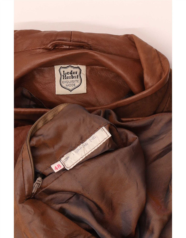 Leder Herbst Женская кожаная куртка UK 18 XL Коричневая классическая