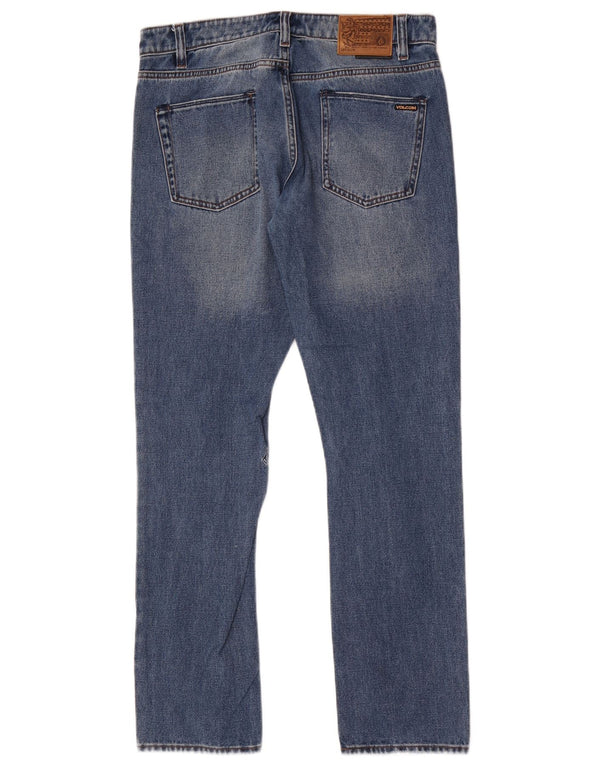 Мужские прямые джинсы Volcom Vorta Slim Fit W30 L32, синий хлопок