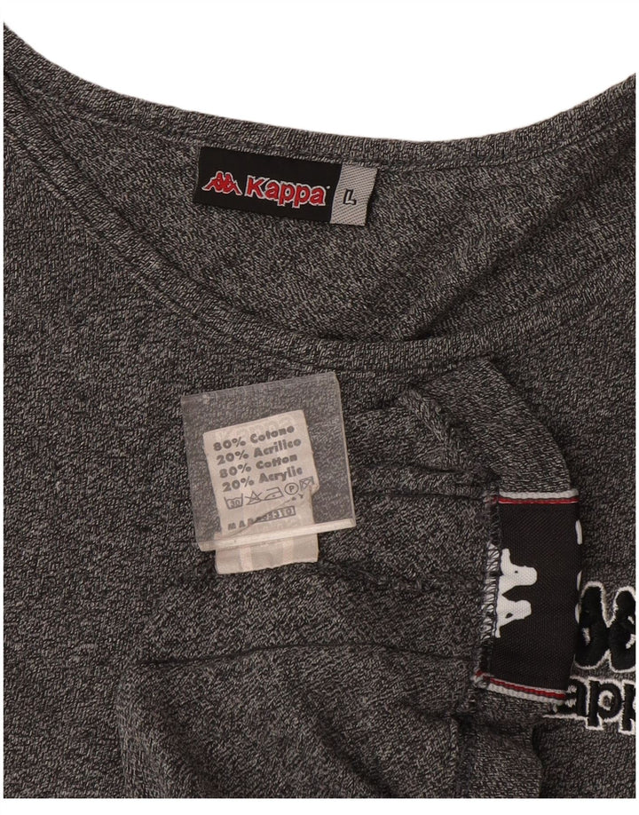 Мужской жилет Kappa с графическим рисунком, большой черный хлопковый крапчатый топ