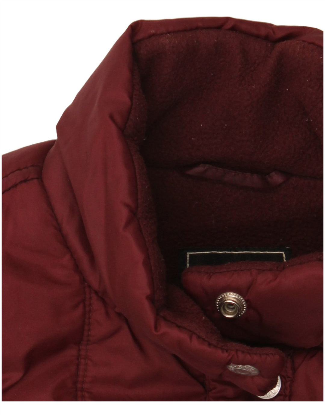 Женская стеганая куртка Guess UK 10, маленький бордовый нейлон