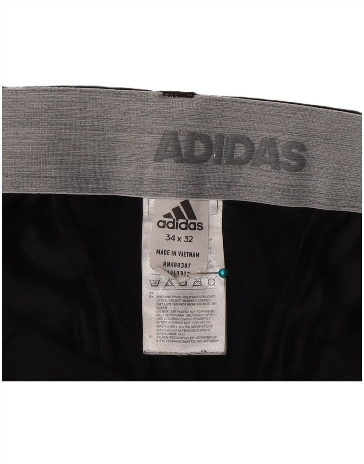 Мужские узкие брюки-чинос Adidas W34 L32, черный полиэстер