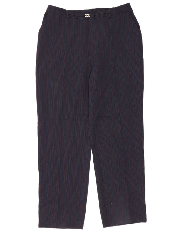 Женские повседневные брюки Marks & Spencer UK 18 XL W34 L29 Темно-синие в полоску