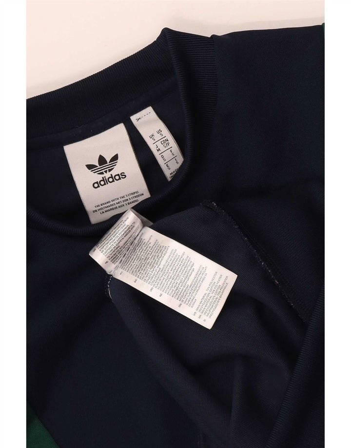 Мужской свитшот Adidas с графическим рисунком, маленький темно-синий, полиэстер с цветными блоками