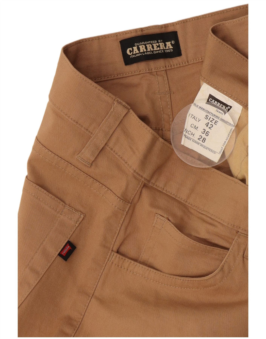 Carrera Женские повседневные брюки Bootcut IT 42 Medium W28 L28 Бежевый хлопок