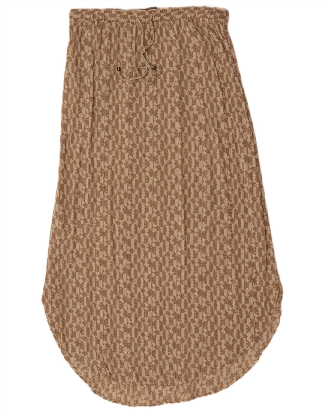 Женская макси-юбка Eddie Bauer UK 14 Medium W30 Бежевый вискоза с геометрическим рисунком