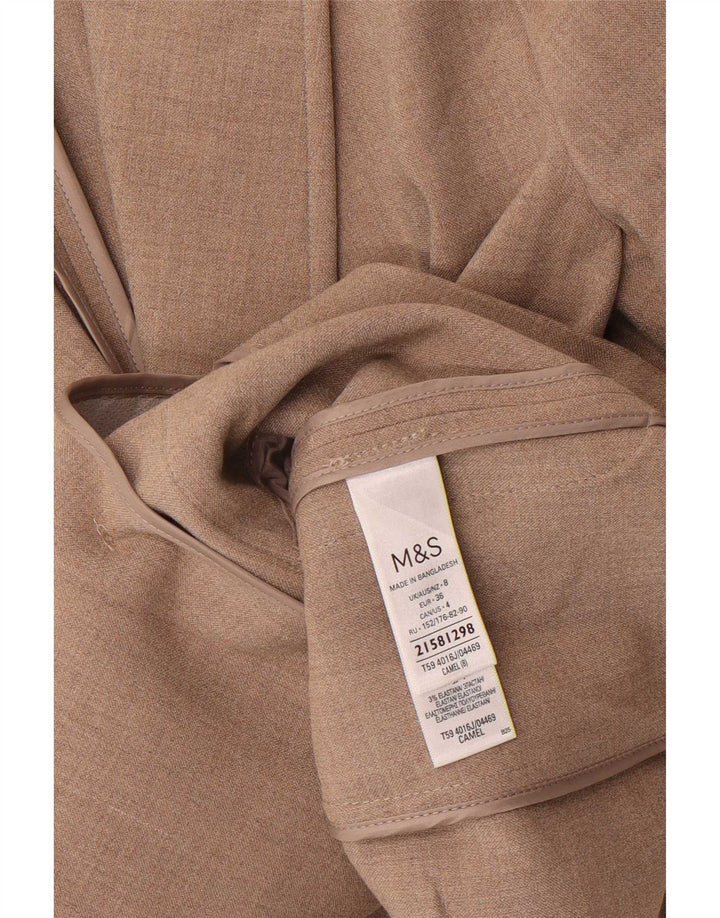 Женский двубортный пиджак Marks & Spencer UK 8, маленький бежевый