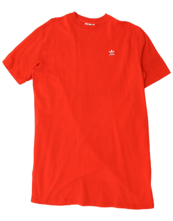 Женское платье-футболка оверсайз с рисунком Adidas UK 20 2XL, красный хлопок
