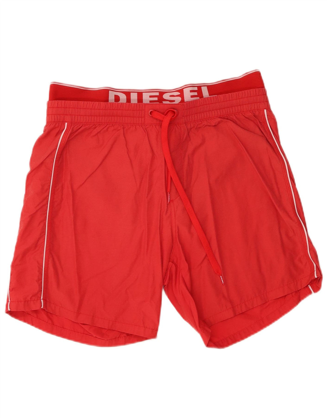 Мужские шорты для плавания с рисунком Diesel, хлопок среднего красного цвета