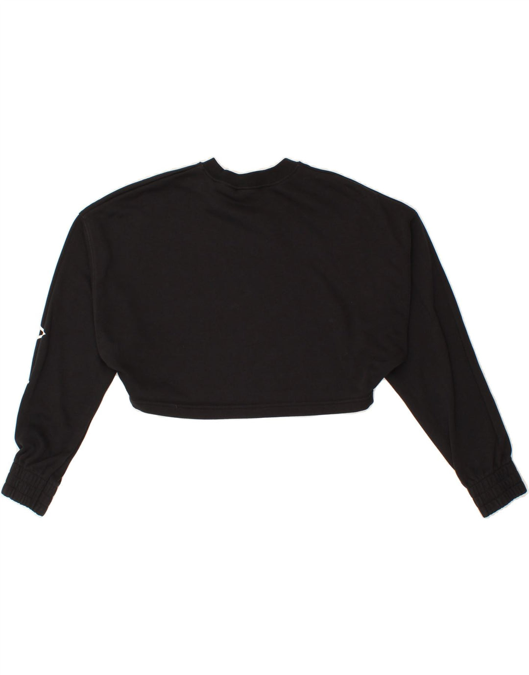 NIKE Womens Crop Sweatshirt Jumper UK 10 Small Black Cotton Vintage Nike and Second-Hand Nike from Messina Hembry 