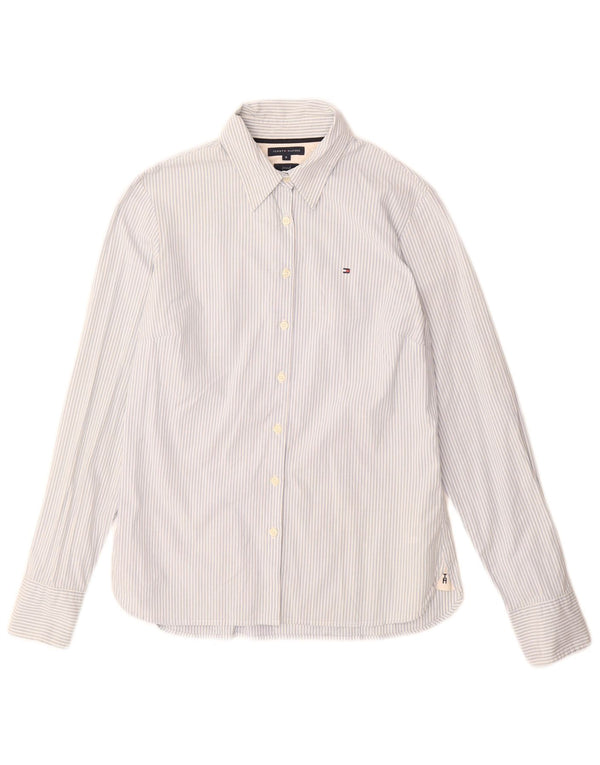 Женская рубашка Tommy Hilfiger US 8, хлопковая синяя полоска среднего размера