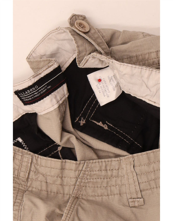 Billabong Мужские шорты-карго W34, большие бежевые, хлопок