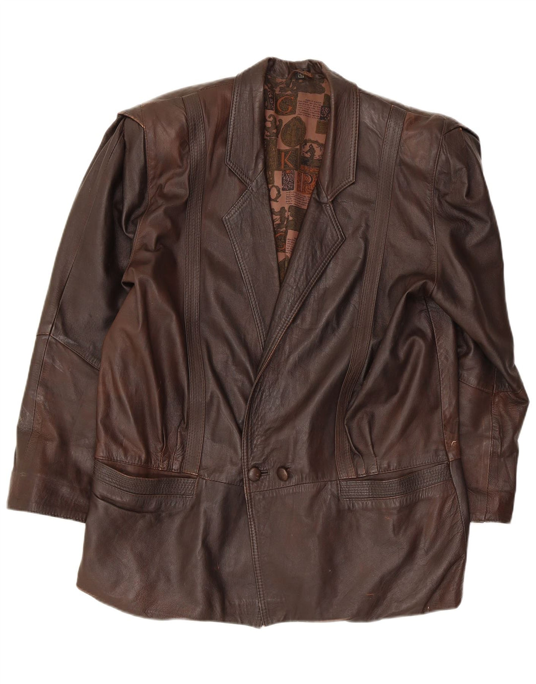 Винтажная женская кожаная куртка IT 42 Medium Brown Leather