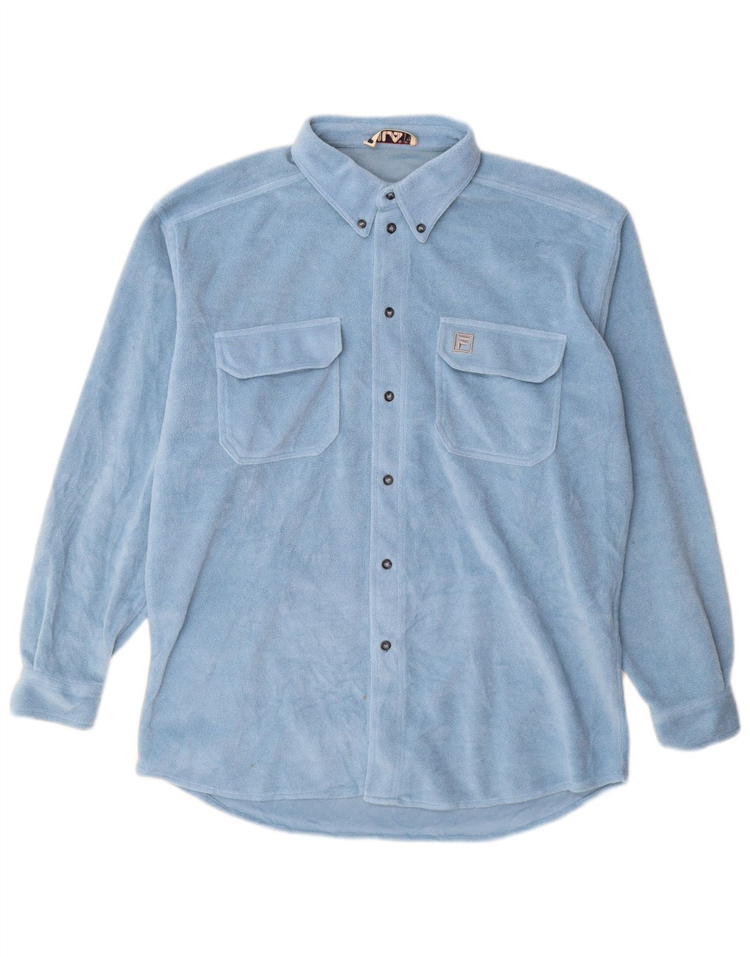 Рубашка мужская флисовая FILA IT 52/54 Большая синяя полиэстер