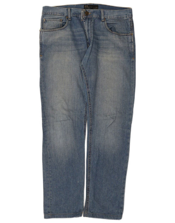 Мужские прямые джинсы Zara EU 34, большие W34 L31, синие