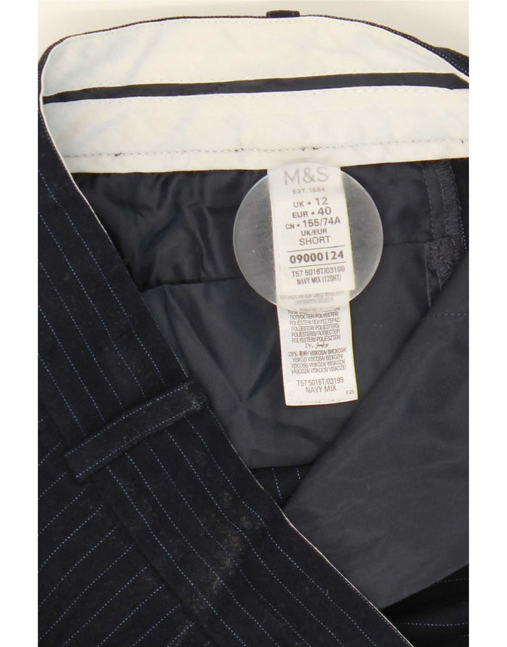 Женские костюмные брюки Marks & Spencer UK 12 Medium W32 L27 Темно-синие