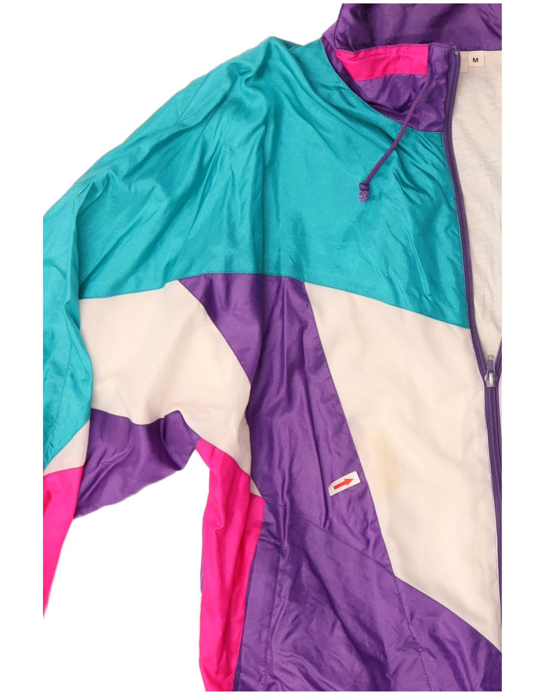 Винтажный мужской спортивный костюм, верхняя куртка, средний разноцветный цветной блок, 80-е годы