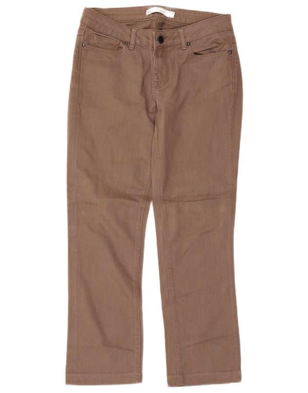 Женские прямые джинсы ZARA EU 38, маленькие W28 L26, коричневые, хлопок