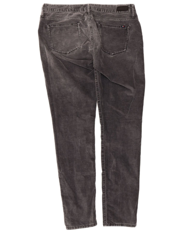 Tommy Hilfiger Женские вельветовые брюки скинни Venice LW W33 L34 Серые