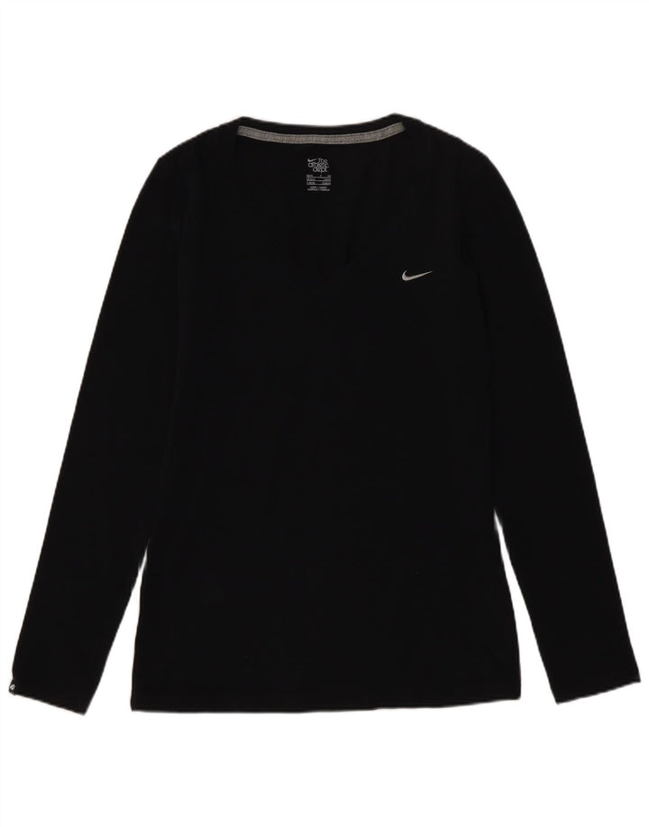 Женский топ с длинным рукавом Nike UK 8/10, маленький черный