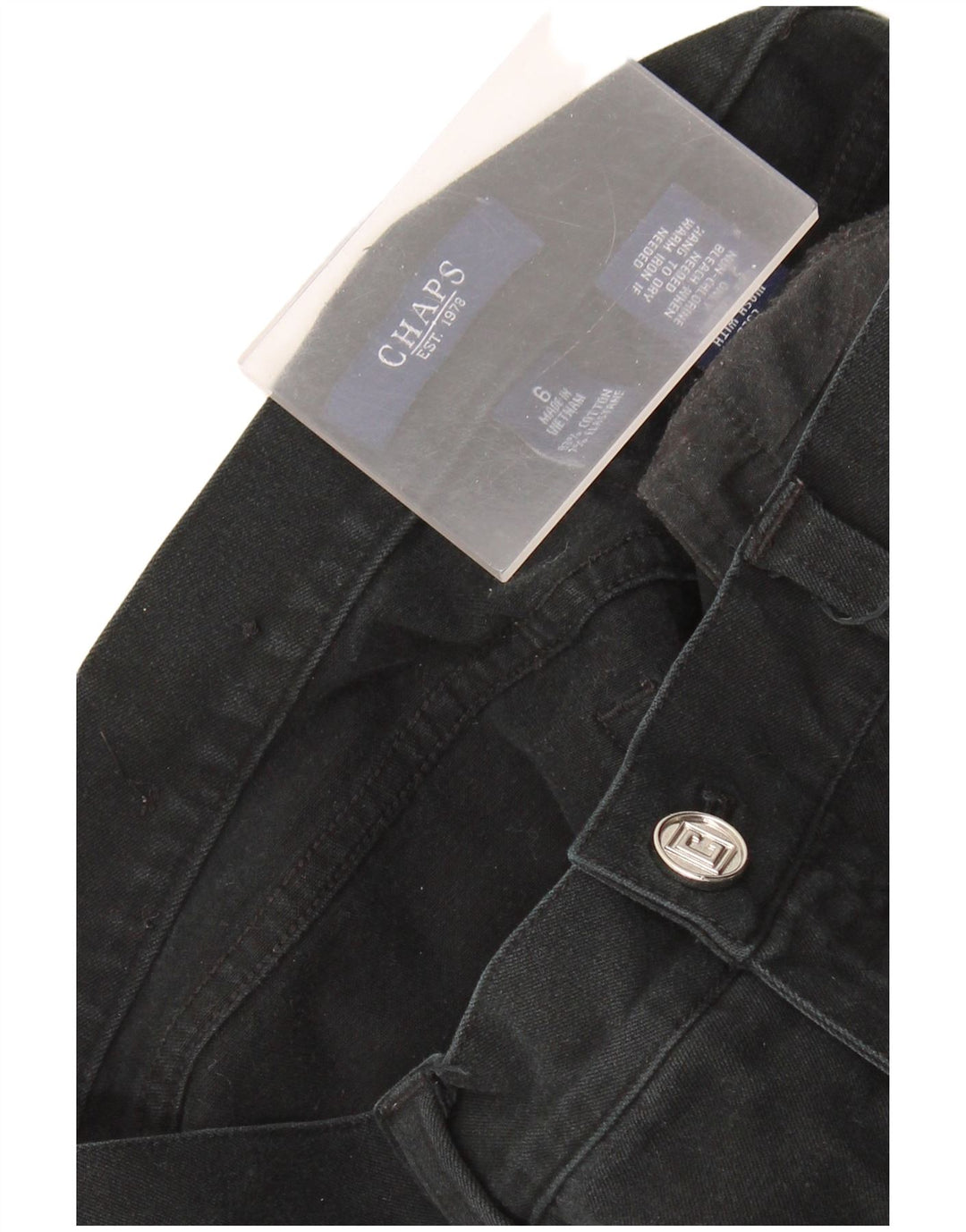 Женские прямые повседневные брюки CHAPS, размер США 6, средний W30 L30, черный хлопок