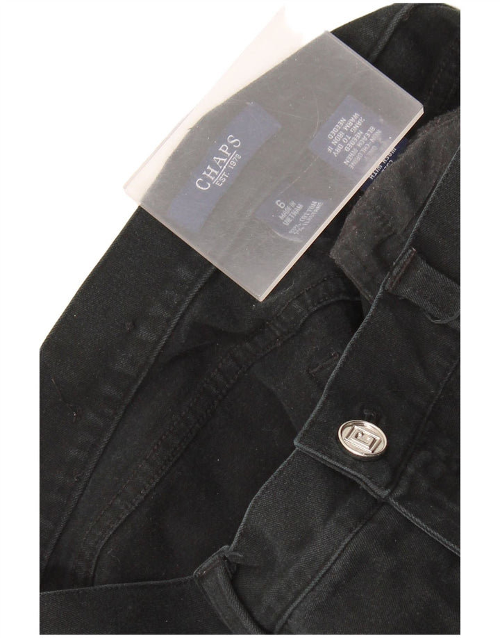Женские прямые повседневные брюки CHAPS, размер США 6, средний W30 L30, черный хлопок