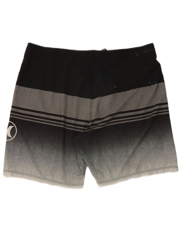 Мужские шорты для плавания Hurley XL, полиэстер в черную полоску