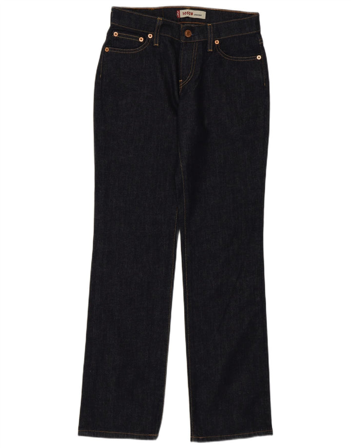 Женские прямые джинсы Levi's 528 W27 L30 темно-синие, хлопок
