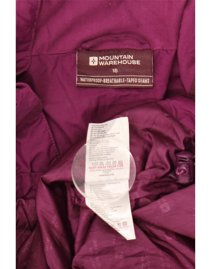 Женская дождевик Mountain Warehouse UK 16, нейлон большого размера фиолетового цвета с цветными блоками