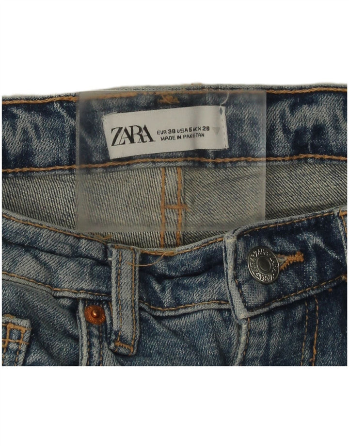 Женские прямые джинсы Zara EU 38, маленькие W28 L25, синие
