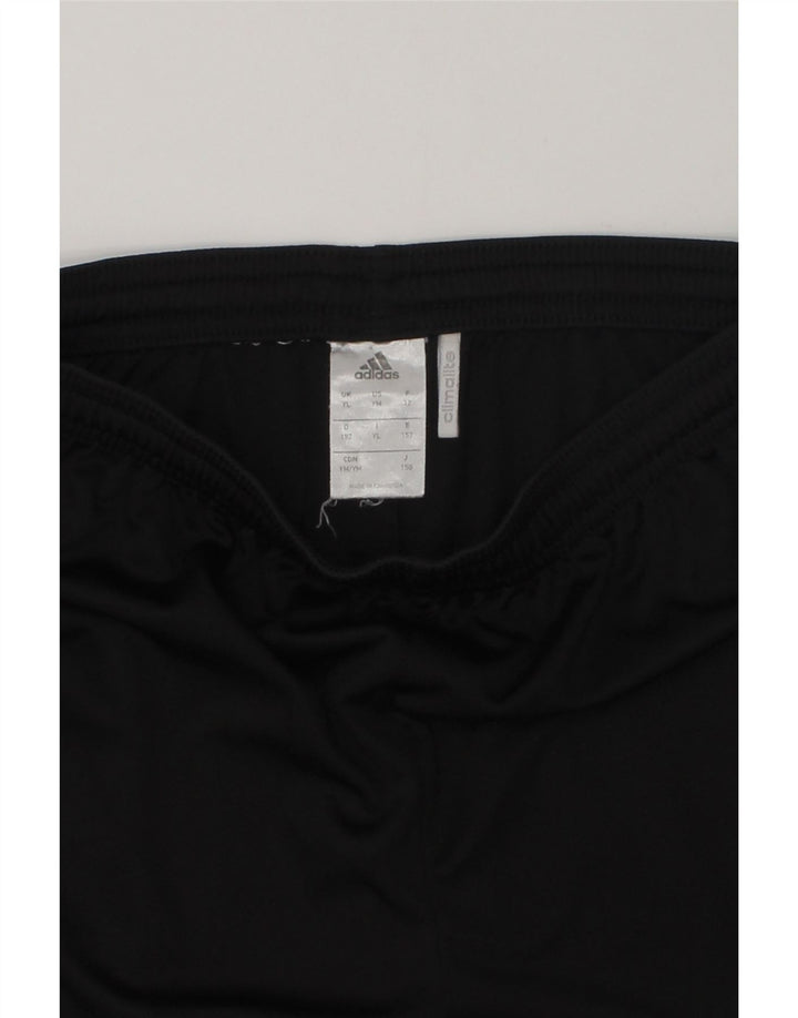 ADIDAS Boys Climalite Sport Shorts 11-12 Years Large Black Striped | Vintage Adidas | Thrift | Second-Hand Adidas | Used Clothing | Messina Hembry 
