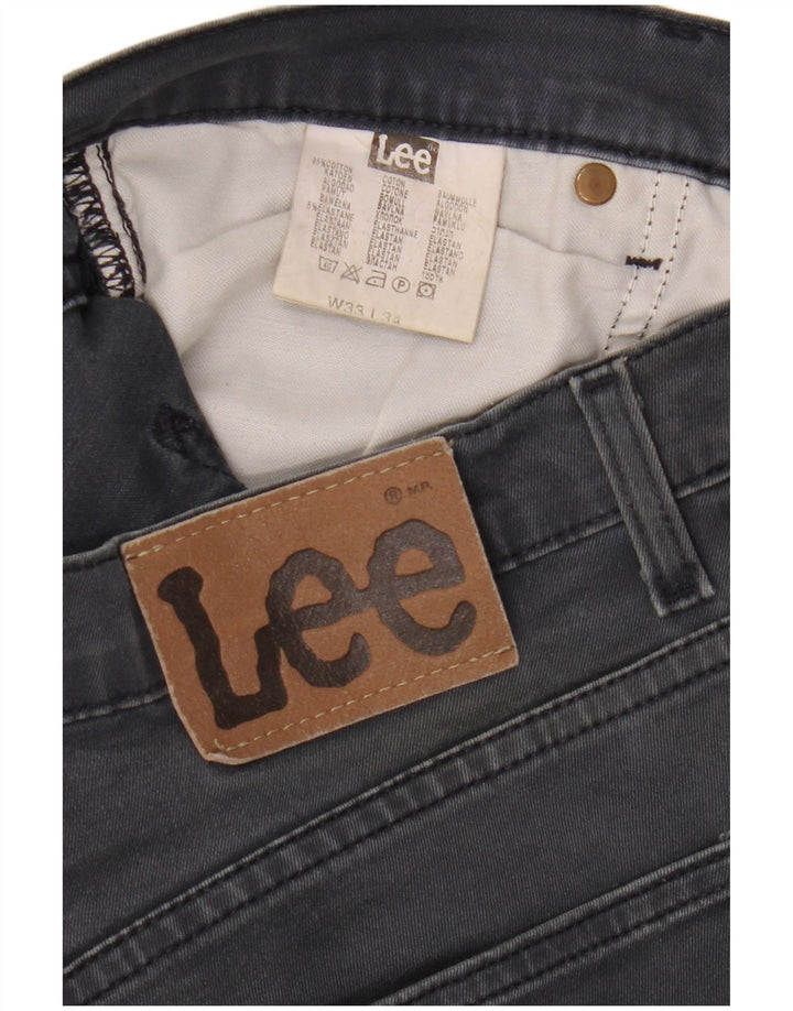 Мужские прямые джинсы Lee W33 L34 серые, хлопок