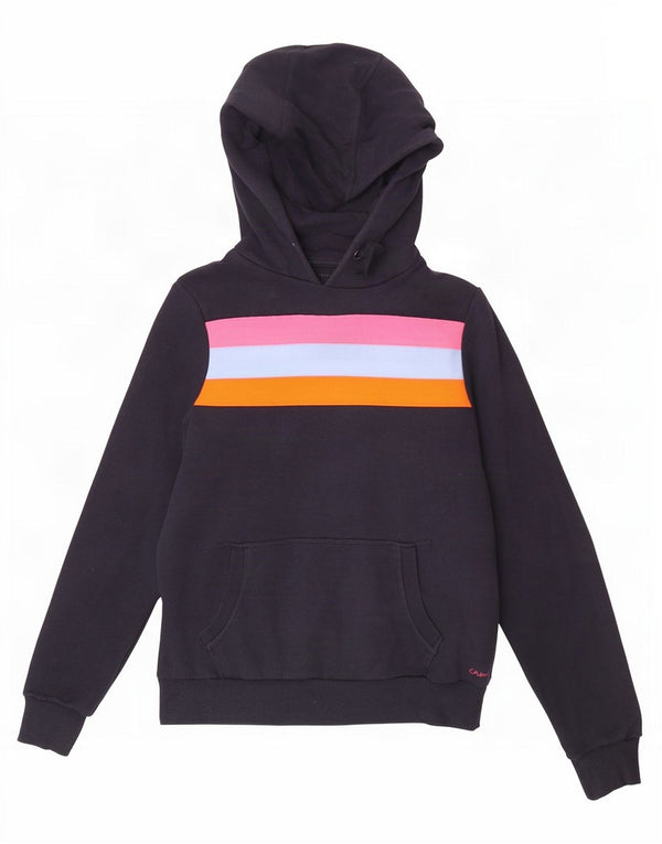 Женский джемпер с капюшоном Crew Clothing UK 2 2XS, темно-синий, хлопок с цветными блоками