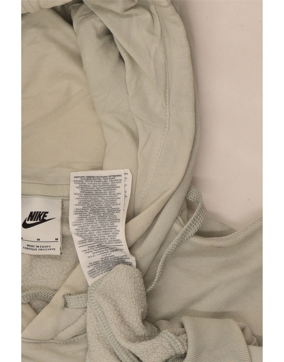 Мужской джемпер с капюшоном Nike среднего зеленого цвета, хлопок
