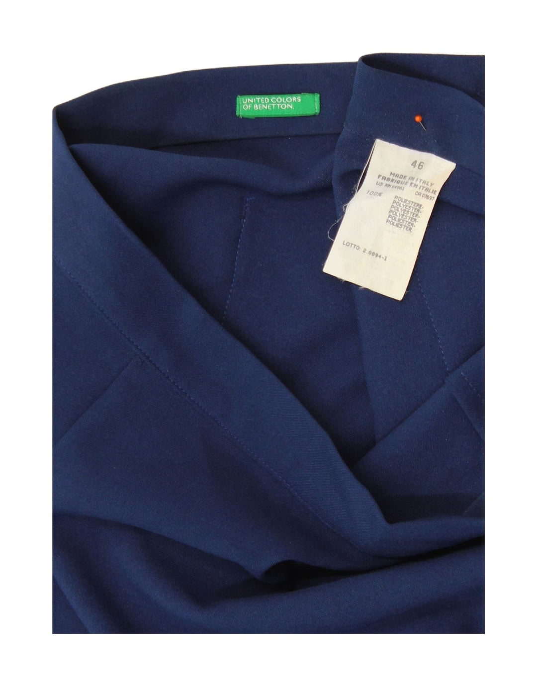 BENETTON Womens Mini Skirt IT 46 Large W30  Navy Blue Polyester Vintage Benetton and Second-Hand Benetton from Messina Hembry 