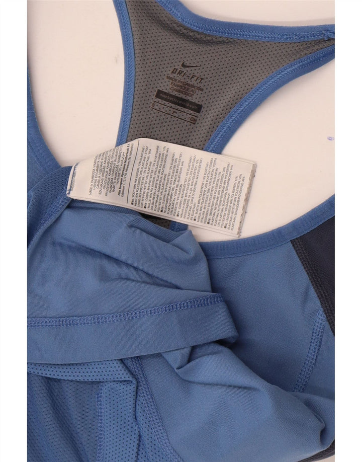 Женский жилет с графическим рисунком Nike UK 8, маленький синий, полиэстер с цветными блоками