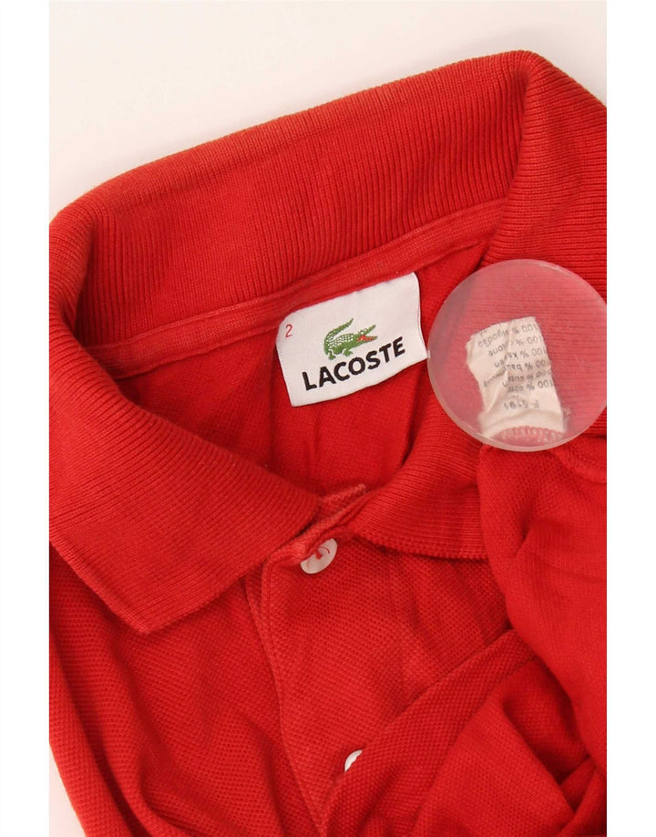 Мужская рубашка-поло Lacoste, размер 2 XS, красный хлопок