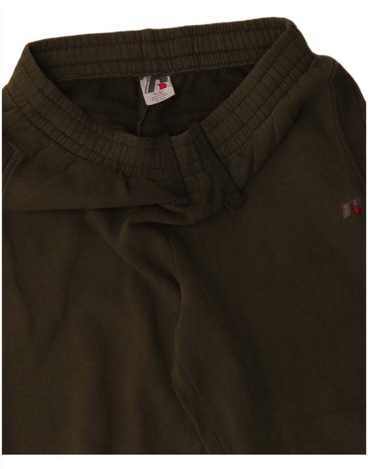 Мужские спортивные брюки RUSSELL ATHLETIC, маленькие зеленые хлопковые брюки