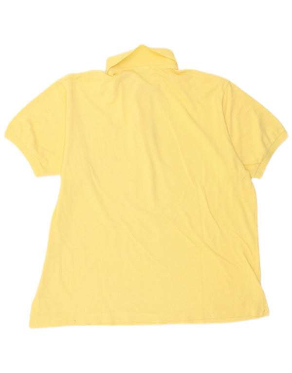 Мужская рубашка-поло Lacoste, размер 7, 2XL, желтый хлопок